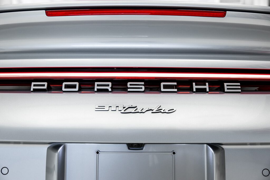 Rear end and Porsche 911 Turbo Logo