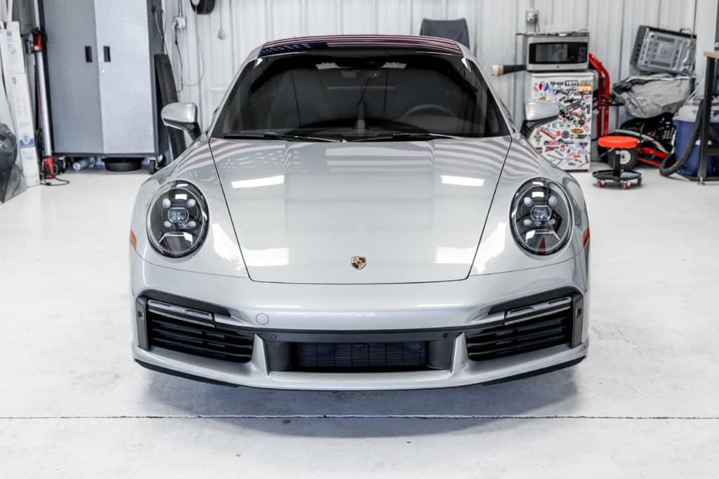 Front view of Porsche 911 Turbo