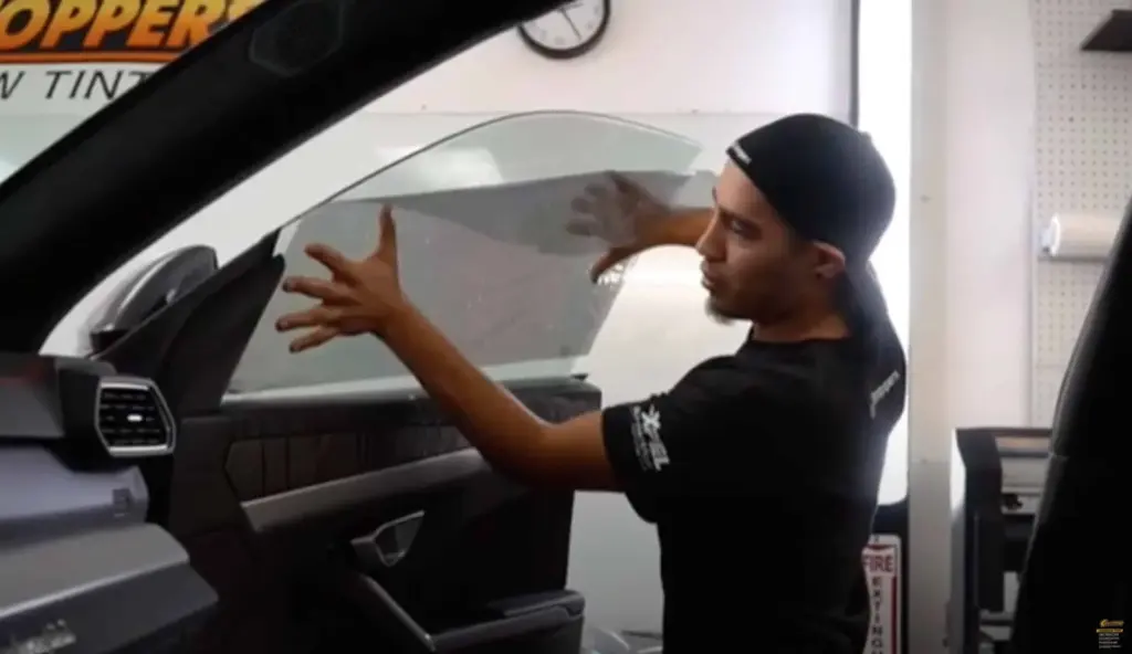 Installing Window Film on a Lamborghini